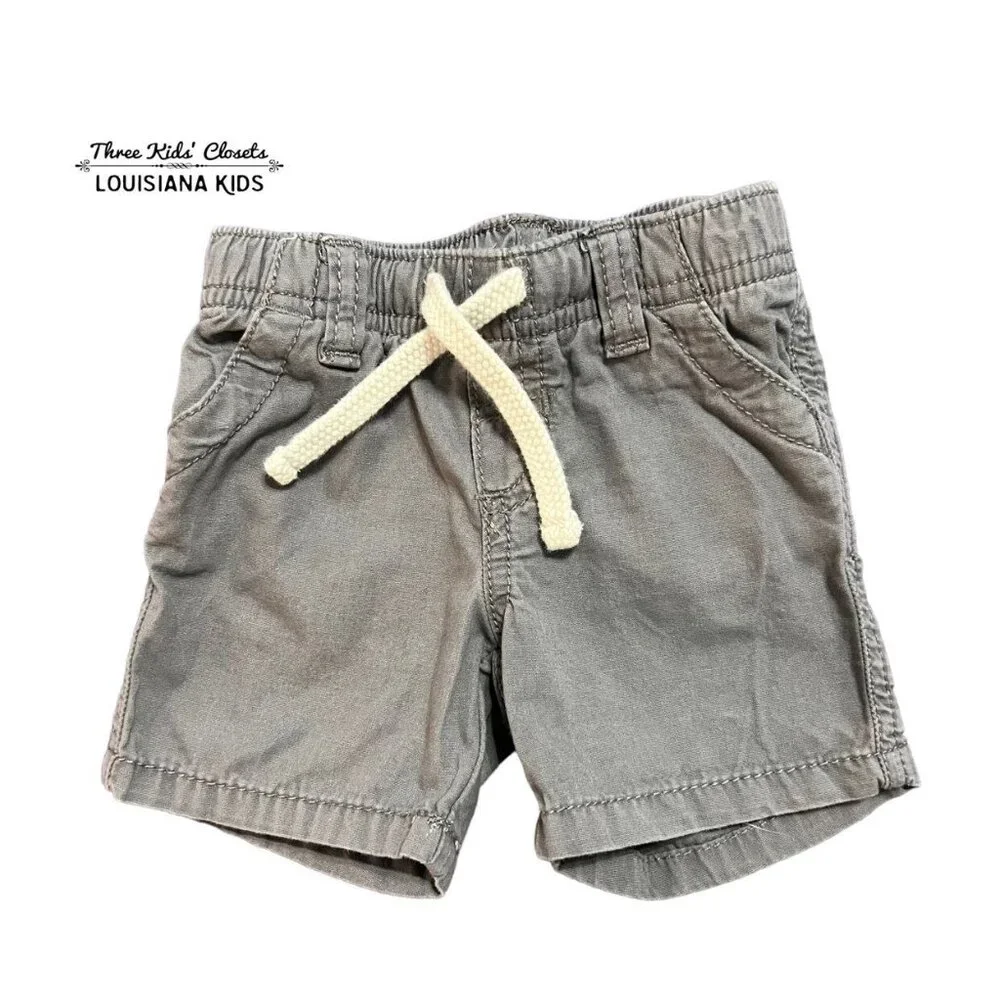Old Navy 3-6m Solid Grey Drawstring Shorts